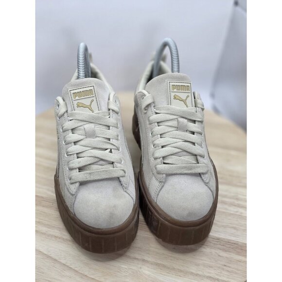 Puma Mayze Oatmeal Platform Shoes Sneakers Suede Size 6 380784-06 - Picture 4 of 9